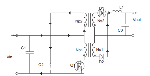 Current Flow w/ Q1 Switches Closed