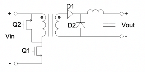 Fig.1: Typical Active Clamp Forward Converter Circuit Diagram
