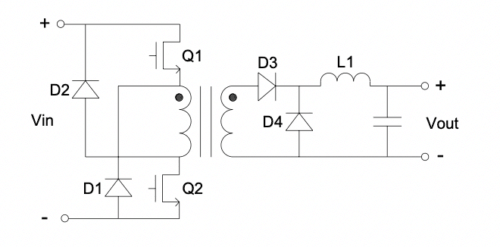 Fig.7: Typical 2-Switch Forward Converter Circuit Diagram